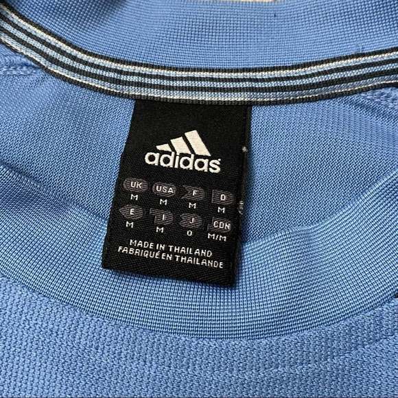 ADIDAS Classic T-shirt Blue 3 stripes Baseball M - Picture 4 of 8